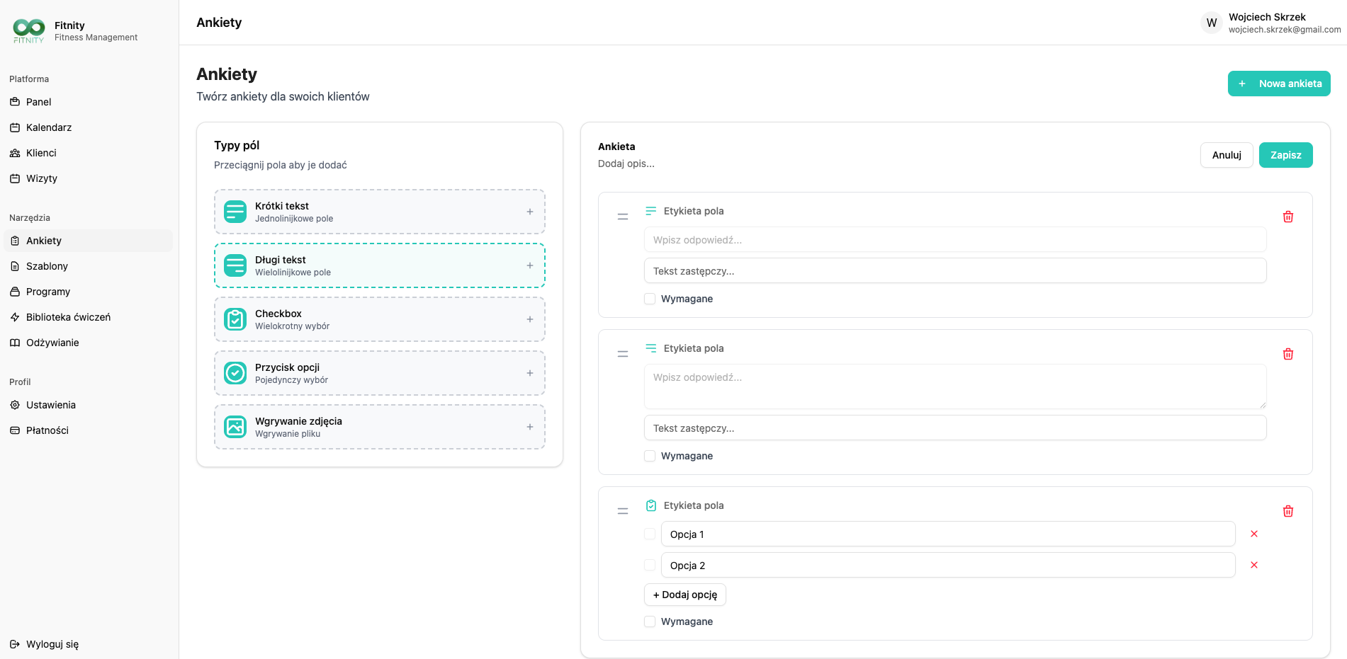 Ankiety i formularze