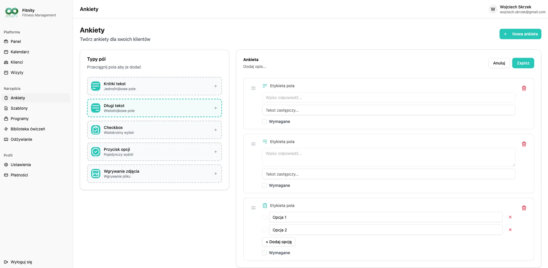 Ankiety i formularze